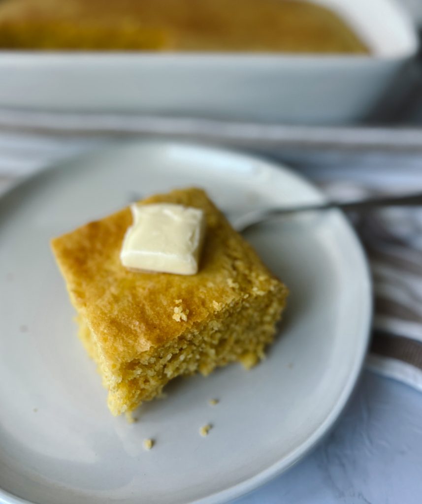 cornbread with a pad of butter